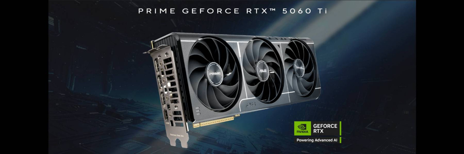 ASUS RTX 5060TI 8GB PRIME OC Banner 1