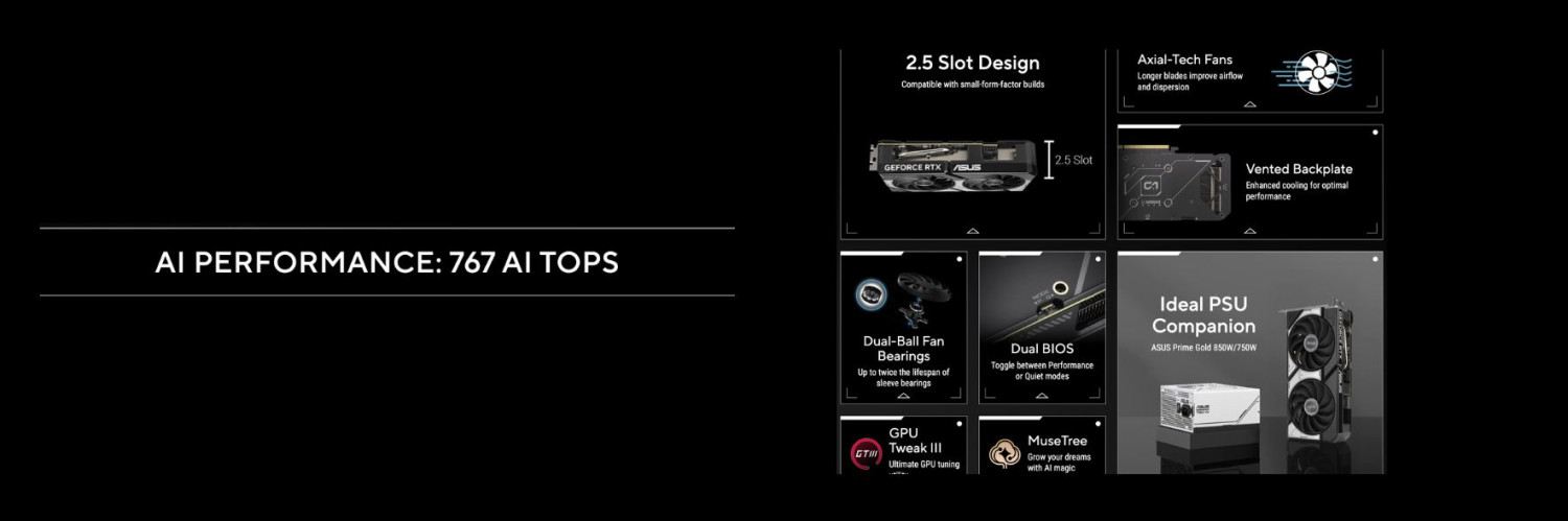 ASUS RTX 5060TI 8GB DUAL OC Banner 2