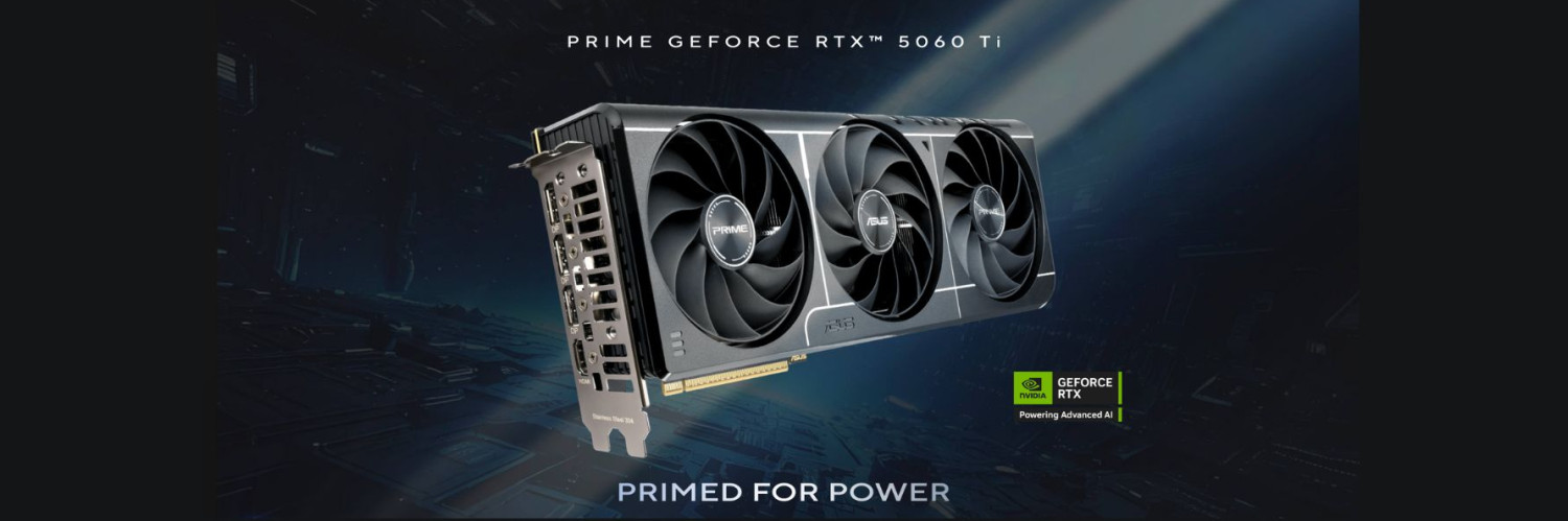 ASUS RTX 5060TI 16GB PRIME OC Banner 1
